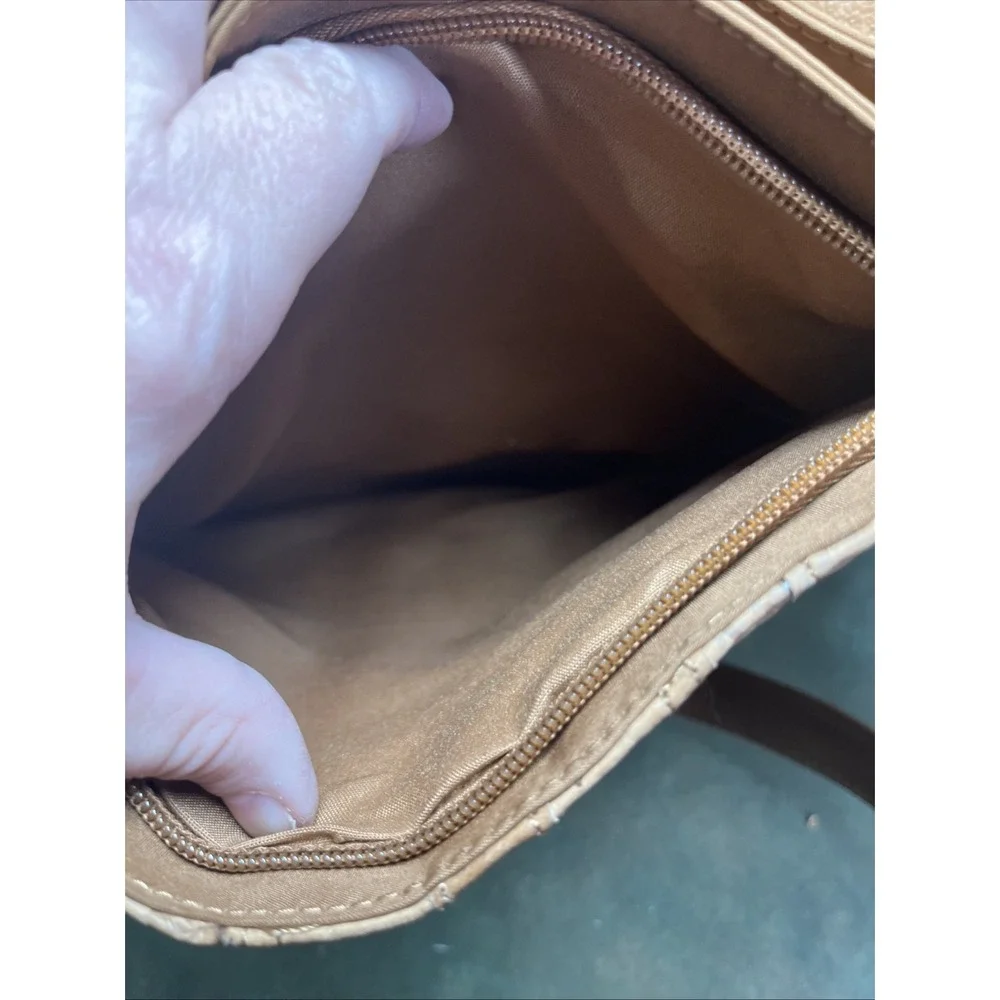 Vintage Genuine‎ Leather Shoulder Bag Cabin Creek Purse Tan Handbag NWT